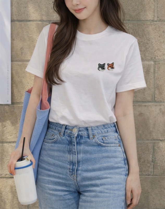 메종키츠네 투폭스 반팔티