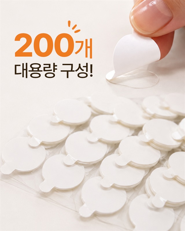 [와우!!] 동그리 다용도 양면 테이프 / 실크벽지 사용 가능 / 붙일땐 강력하게! 뗄때는 부담없이! / 고탄성 아크릴로 강력 밀착력 / 하나씩 떼어 바로 사용하니 간편해요.