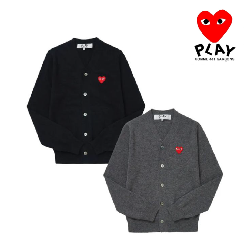 [할인특가] '꼼데가르송' 레드하트 니트 가디건