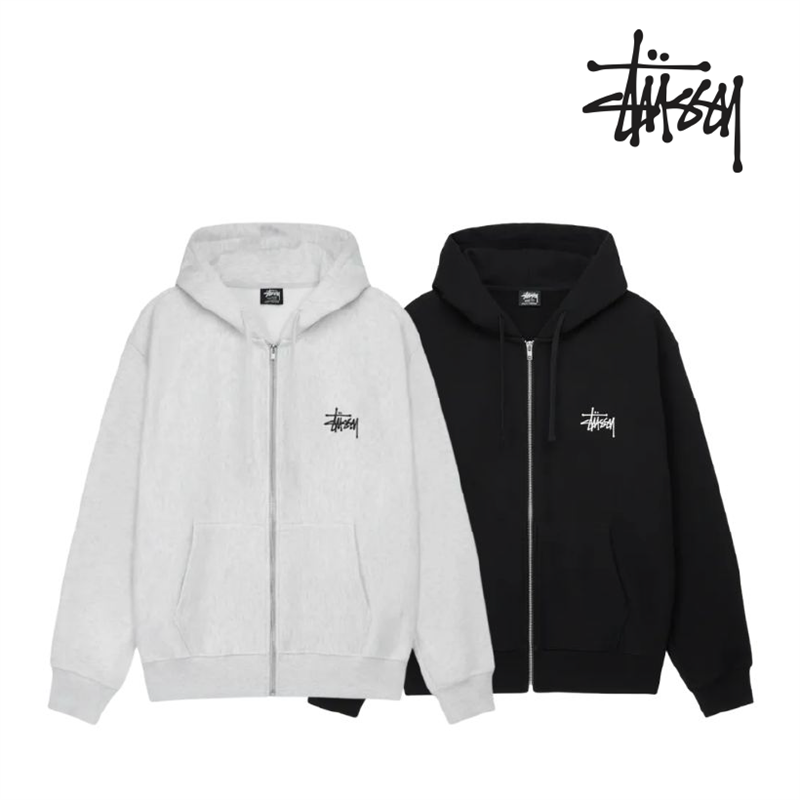 “스투시" 베이직 기모 후드 집업 & 맨투맨