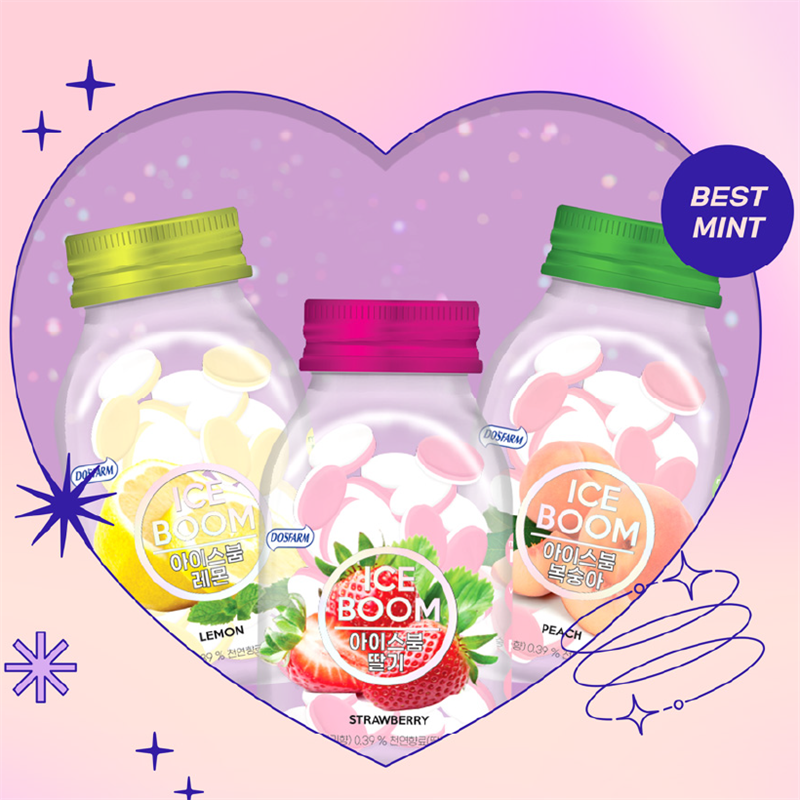1박스 3,300원!! '도스팜' 아이스붐 무설탕 목캔디