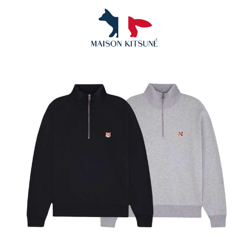 '메종키츠네' 반집업 스웨트 셔츠