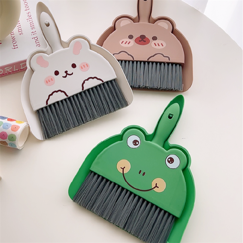 미니 동물 빗자루 쓰레받기 청소 세트