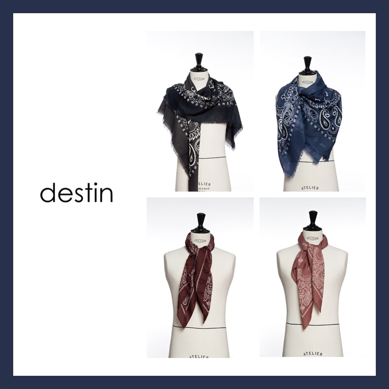 더블쥬 X 데스틴 롱 스카프