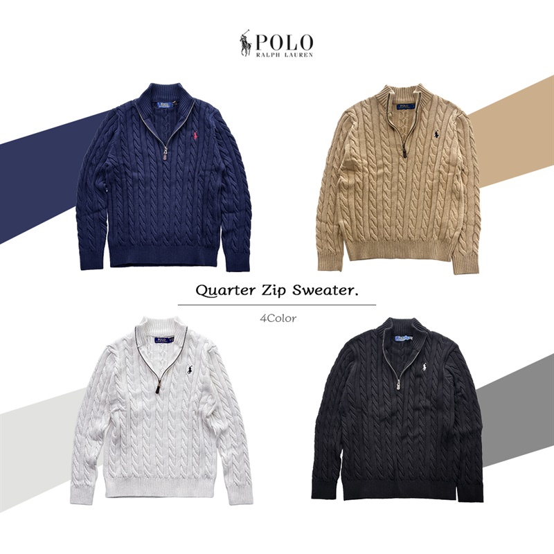 ♥️ 100% 정품 폴로 꽈배기 반집업 남여공용