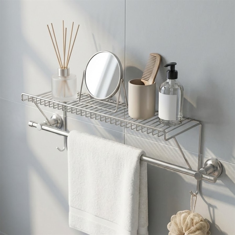 도파밍 무타공 수건걸이 선반