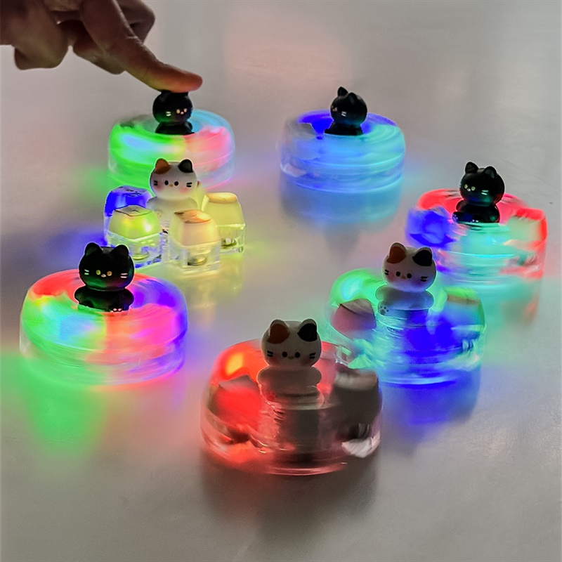 냥이 LED 스피너 키캡 키링