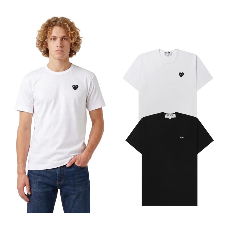 꼼데가르송 블랙 하트 반팔티