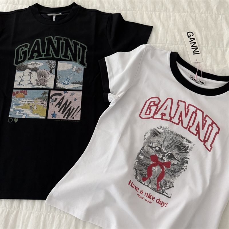 GANNI 반팔티 4종