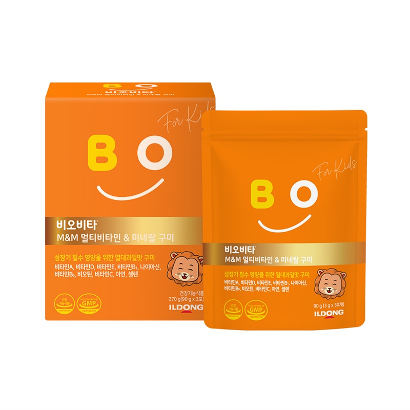 [ 율아맘 X 일동 ] 비오비타 엠엔엠멀티비타민&미네랄 / 마이니 면역쑥쑥 홍삼젤리