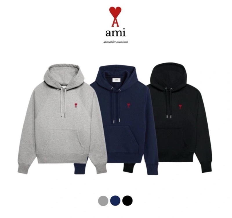 아미(ami) 스몰하트 남녀공용 후드티 (3컬러) 정품 QR인증