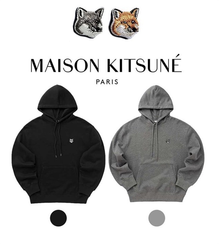 메종키츠네 그레이 폭스 남녀공용 후드티 (2컬러)