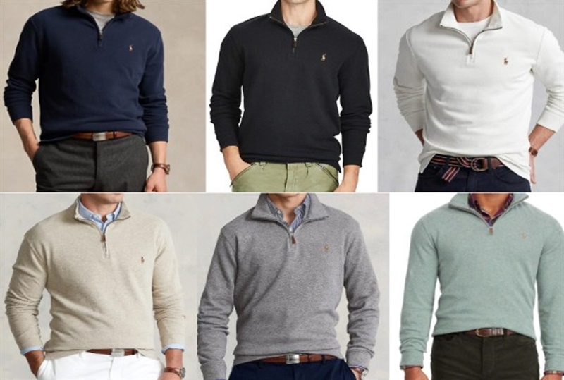 폴로 면 하프집업 멀티로고 남녀공용