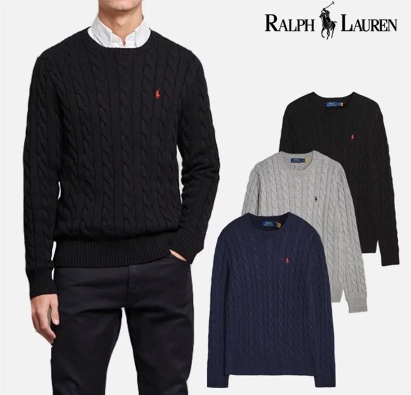 폴로 랄프로렌 케이블 라운드 니트