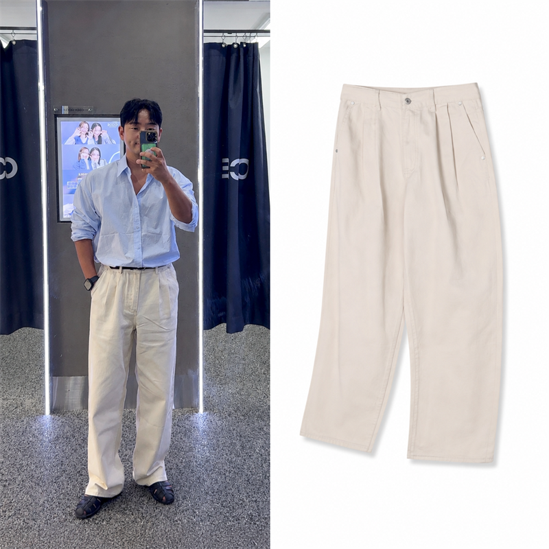 에크루 와이드 팬츠
